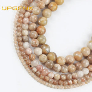Sun Stone Beads Round Spacer Beads 4/6/8/10/12MM