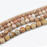 Sun Stone Beads Round Spacer Beads 4/6/8/10/12MM