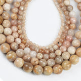 Sun Stone Beads Round Spacer Beads 4/6/8/10/12MM