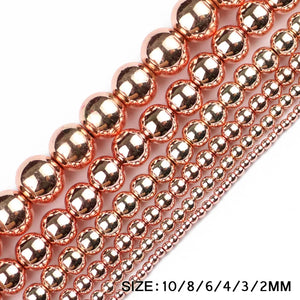 Rose Hematite Natural Stone Round Beads for Jewelry Making