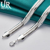 925 Sterling Silver 10mm Snake Chain Necklace 18 Inch
