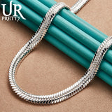 925 Sterling Silver 10mm Snake Chain Necklace 18 Inch