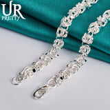 925 Sterling Silver 7mm Circle Chain Necklace 18 Inch Chain