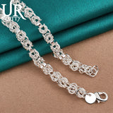 925 Sterling Silver 7mm Circle Chain Necklace 18 Inch Chain