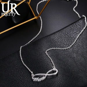UPRETTY 925 Silver Mom Necklace 18 Inch Chain Party Wedding Charm Jewelry