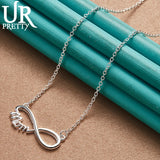 UPRETTY 925 Silver Mom Necklace 18 Inch Chain Party Wedding Charm Jewelry