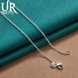 UPRETTY 925 Silver Mom Necklace 18 Inch Chain Party Wedding Charm Jewelry