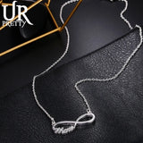 UPRETTY 925 Silver Mom Necklace 18 Inch Chain Party Wedding Charm Jewelry