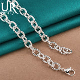 925 Sterling Silver Oval Photo Frame Necklace 18 Inch Chain