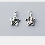 925 Sterling Silver Star Pig Pendant Charms for Women Jewelry