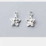 925 Sterling Silver Star Pig Pendant Charms for Women Jewelry