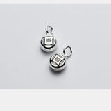 925 Sterling Silver Round Hollow Ancient Coin Pendant Charms
