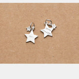 925 Sterling Silver Double Stars Charms for Bracelet Making