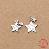 925 Sterling Silver Double Stars Charms for Bracelet Making