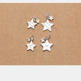 925 Sterling Silver Double Stars Charms for Bracelet Making
