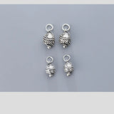 925 Silver Fish Head Bell Pendant DIY Charms Bracelet Necklaces Jewelry