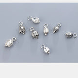 925 Silver Fish Head Bell Pendant DIY Charms Bracelet Necklaces Jewelry