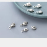925 Silver Fish Head Bell Pendant DIY Charms Bracelet Necklaces Jewelry