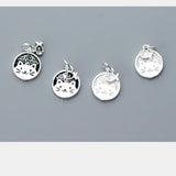Adorable Kitty & Fish Charms 925 Silver Pendant Making