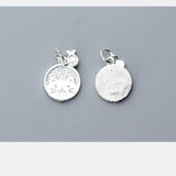 Adorable Kitty & Fish Charms 925 Silver Pendant Making