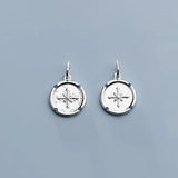 925 Sterling Silver 10MM Coin Rhinestone Charms for Necklace Bracelet