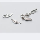 925 Sterling Silver Angel Wings Pendant Charms for Bracelet