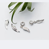 925 Sterling Silver Angel Wings Pendant Charms for Bracelet