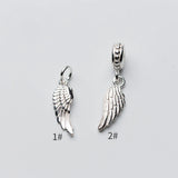 925 Sterling Silver Angel Wings Pendant Charms for Bracelet
