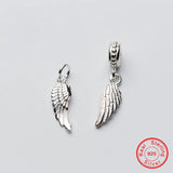 925 Sterling Silver Angel Wings Pendant Charms for Bracelet