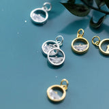 925 Sterling Silver CZ Zircon Women Charms for Necklaces Pendant DIY
