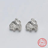 Thai Elephant 925 Sterling Silver Charms For Bracelet Pendant