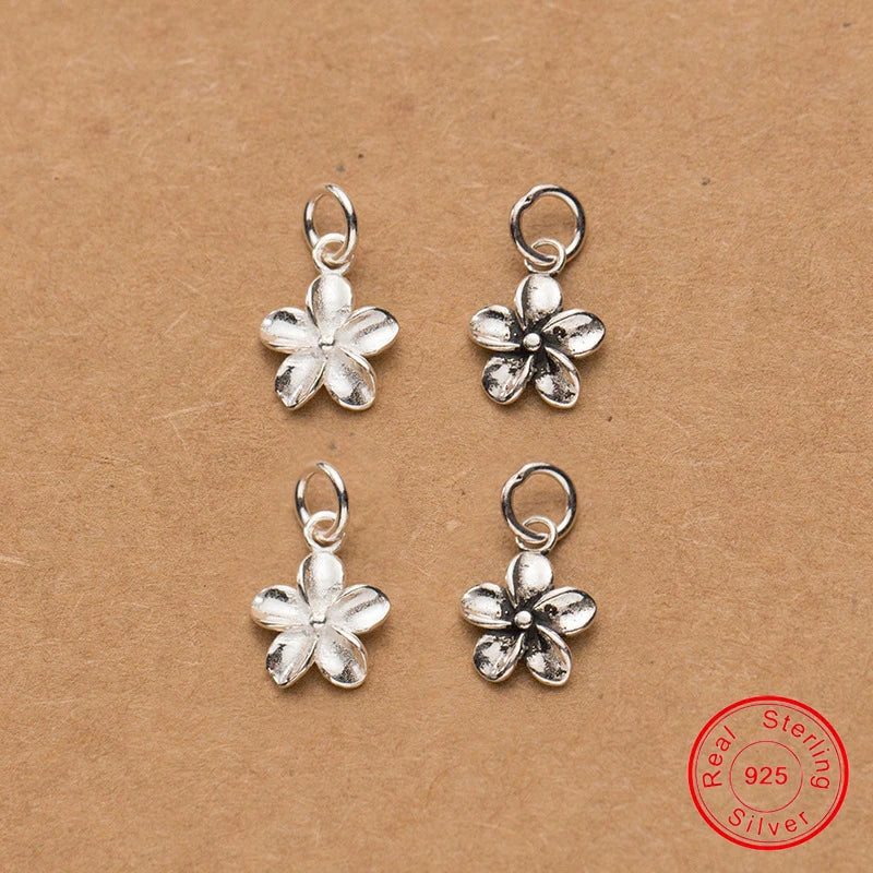 925 Silver Bauhinia Flower Charms for DIY Bracelets & Necklaces