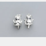 Vintage 925 Silver Lucky Cat Charms for DIY Jewelry
