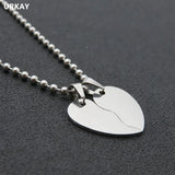 URAKY Stainless Steel Heart Necklace Pendant, DIY Logo Jewelry