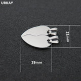 URAKY Stainless Steel Heart Necklace Pendant, DIY Logo Jewelry