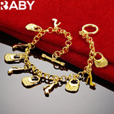 URBABY 24K High Heeled Shoes Charm Bracelet