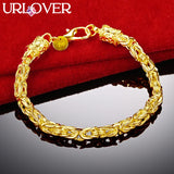 24K Bracelet Keel Chain Hip Hop Bracelets For Woman Man