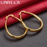 24K Water Drop Earrings Wedding Engagement Gift Charm Jewelry