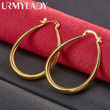24K Water Drop Earrings Wedding Engagement Gift Charm Jewelry