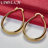 24K Water Drop Earrings Wedding Engagement Gift Charm Jewelry