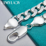 925 Sterling Silver 12MM Side Chain Bracelet For Men
