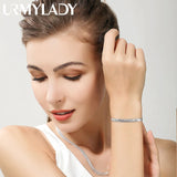 925 Silver 6MM Chain Necklace Bracelet Set Wedding Gift