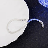 925 Silver Blade Chain Bracelet & Necklace Set for Party Wedding