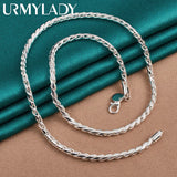 925 Sterling Silver 4mm 20" Snake Chain Necklace