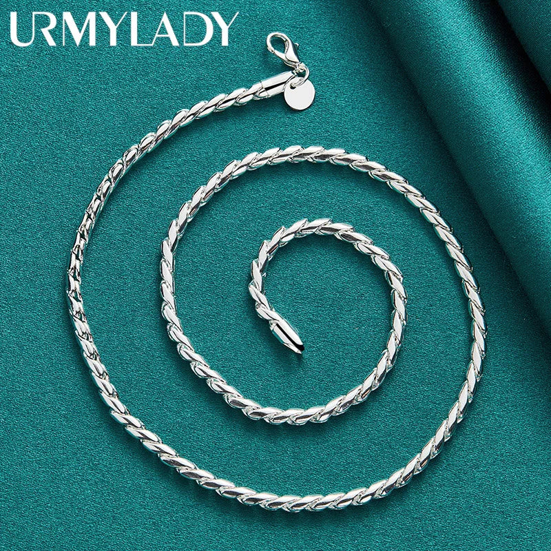 925 Sterling Silver 4mm 20" Snake Chain Necklace