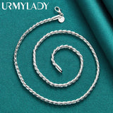 925 Sterling Silver 4mm 20" Snake Chain Necklace
