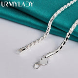 925 Sterling Silver 4mm 20" Snake Chain Necklace