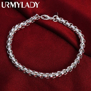 925 Silver Snake Bone Chain Bracelet Women Wedding Gift Jewelry