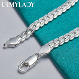 925 Sterling Silver 6mm Chain Bracelet for Wedding