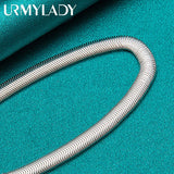 925 Silver 6mm Snake Chain Bracelet Wedding Party Jewelry